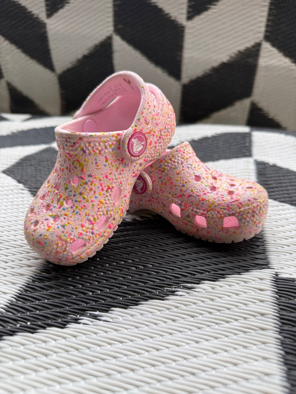 CROCS Kids' Pink Confetti-Style Clog